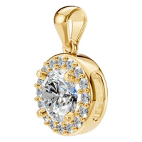 PE-8623 Yellow Gold Pendant SET - ANGLE