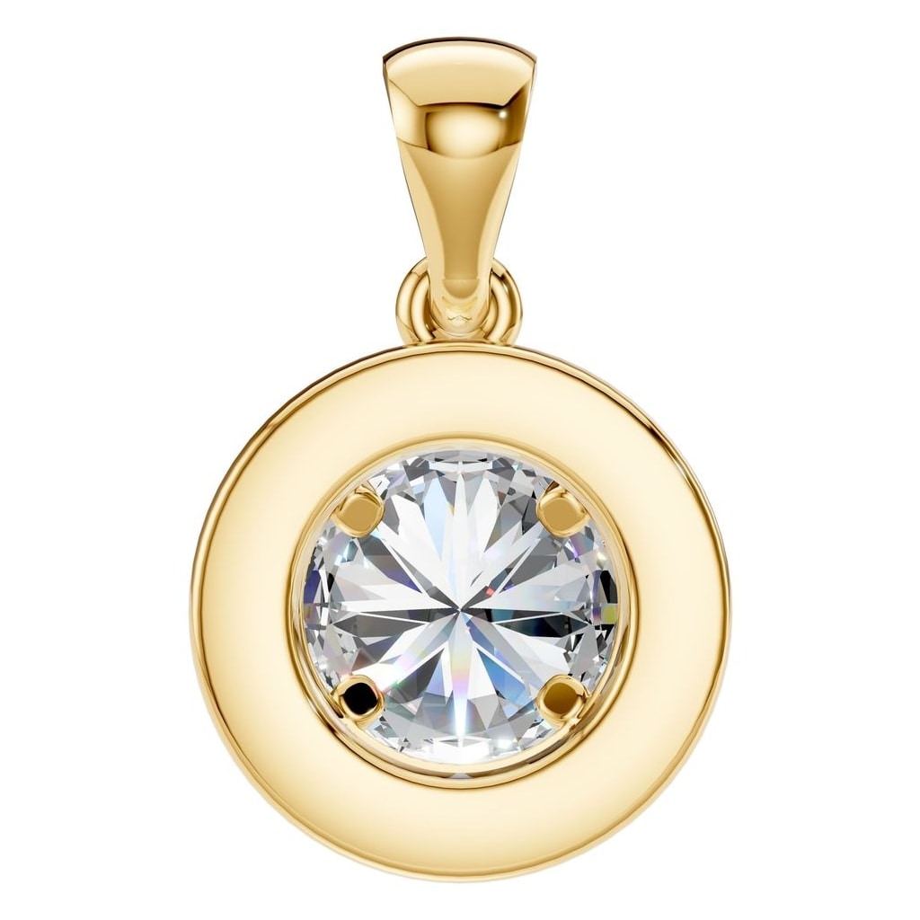 PE-8623 Yellow Gold Pendant SET - BACK