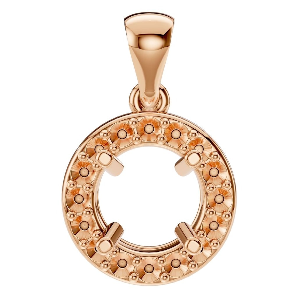 PE-8623 Rose Gold Pendant UNSET - Main View