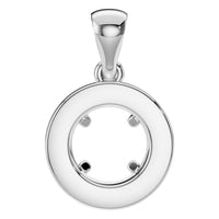 PE-8623 White Gold Pendant UNSET - BACK