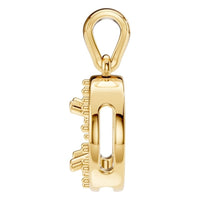 PE-8623 Yellow Gold Pendant UNSET - Side View