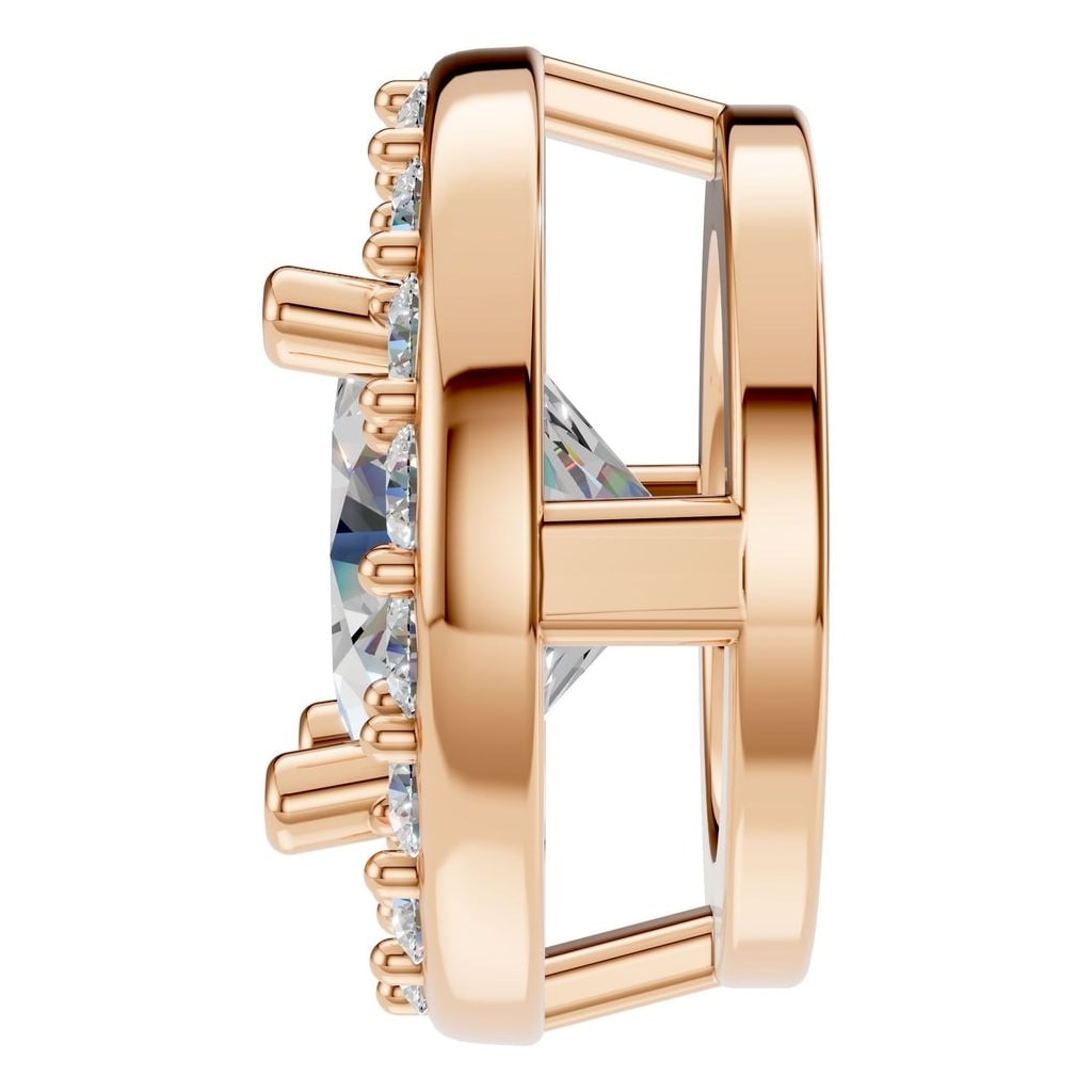 PE-8623 Rose Gold Pendant SET - Side View