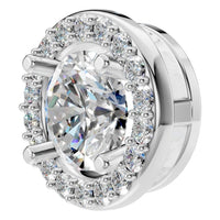 PE-8623 White Gold Pendant SET - ANGLE