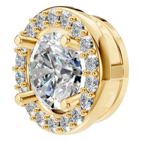 PE-8623 Yellow Gold Pendant SET - ANGLE