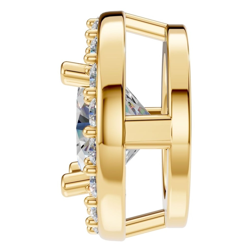 PE-8623 Yellow Gold Pendant SET - Side View