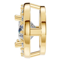PE-8623 Yellow Gold Pendant SET - Side View