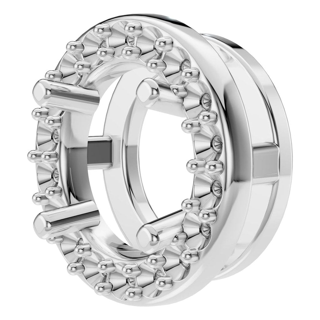 PE-8623 White Gold Pendant UNSET - ANGLE