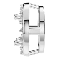 PE-8623 White Gold Pendant UNSET - Side View