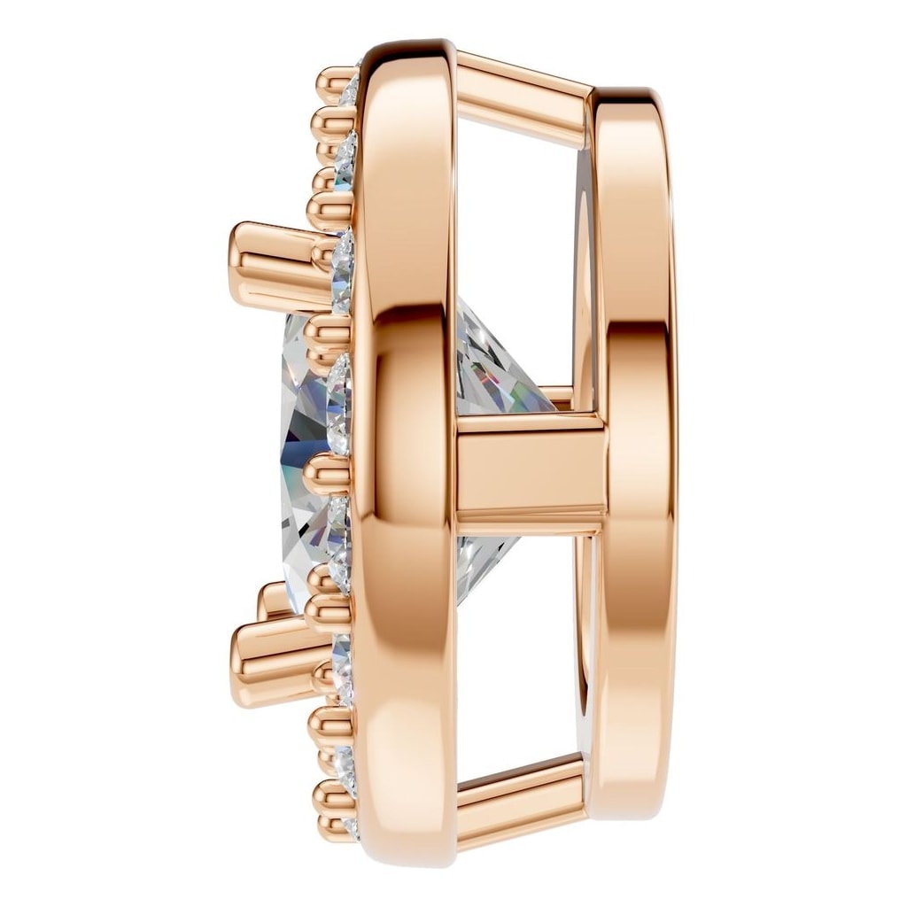 PE-8623 Rose Gold Pendant SET - Side View