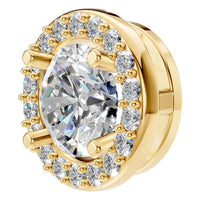 PE-8623 Yellow Gold Pendant SET - ANGLE