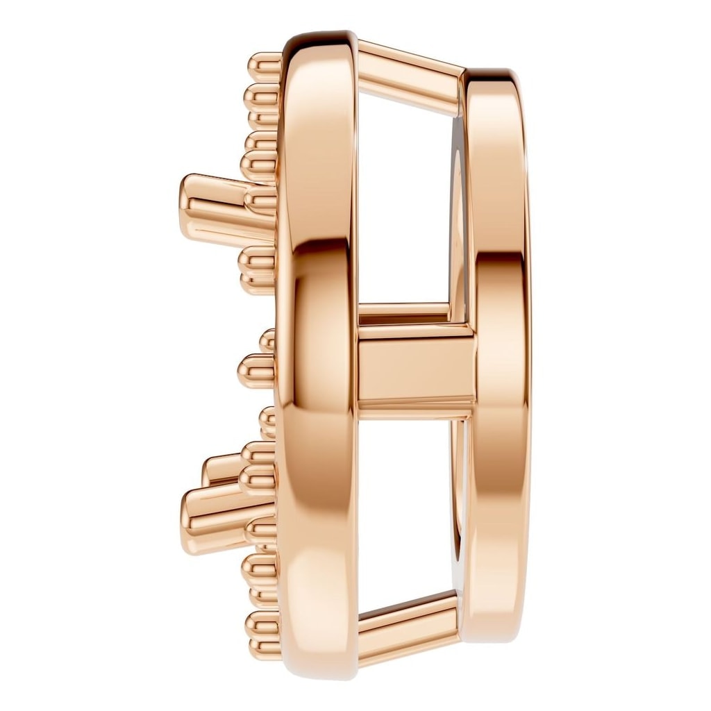 PE-8623 Rose Gold Pendant UNSET - Side View