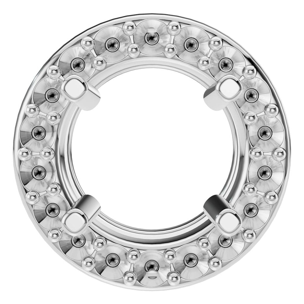 PE-8623 White Gold Pendant UNSET - Main View