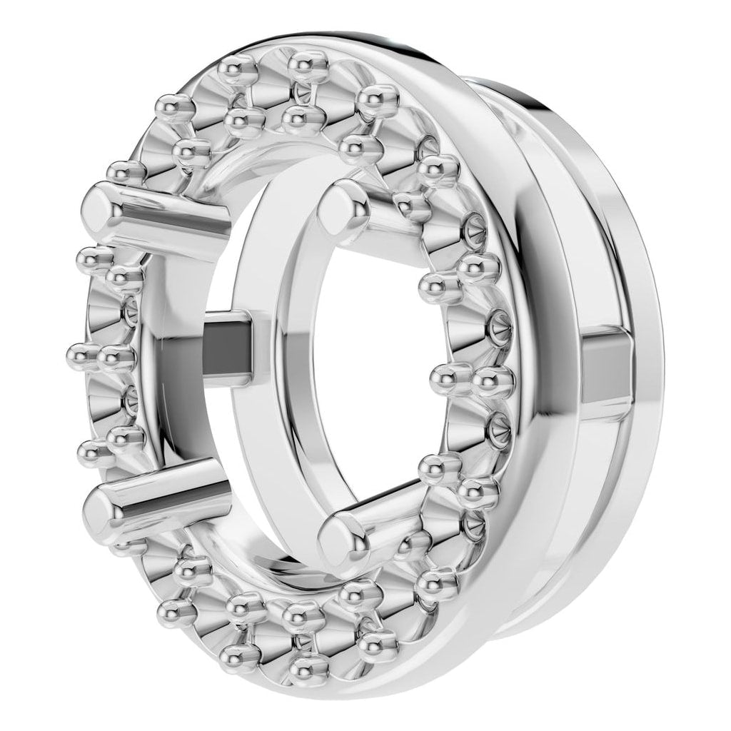 PE-8623 White Gold Pendant UNSET - ANGLE