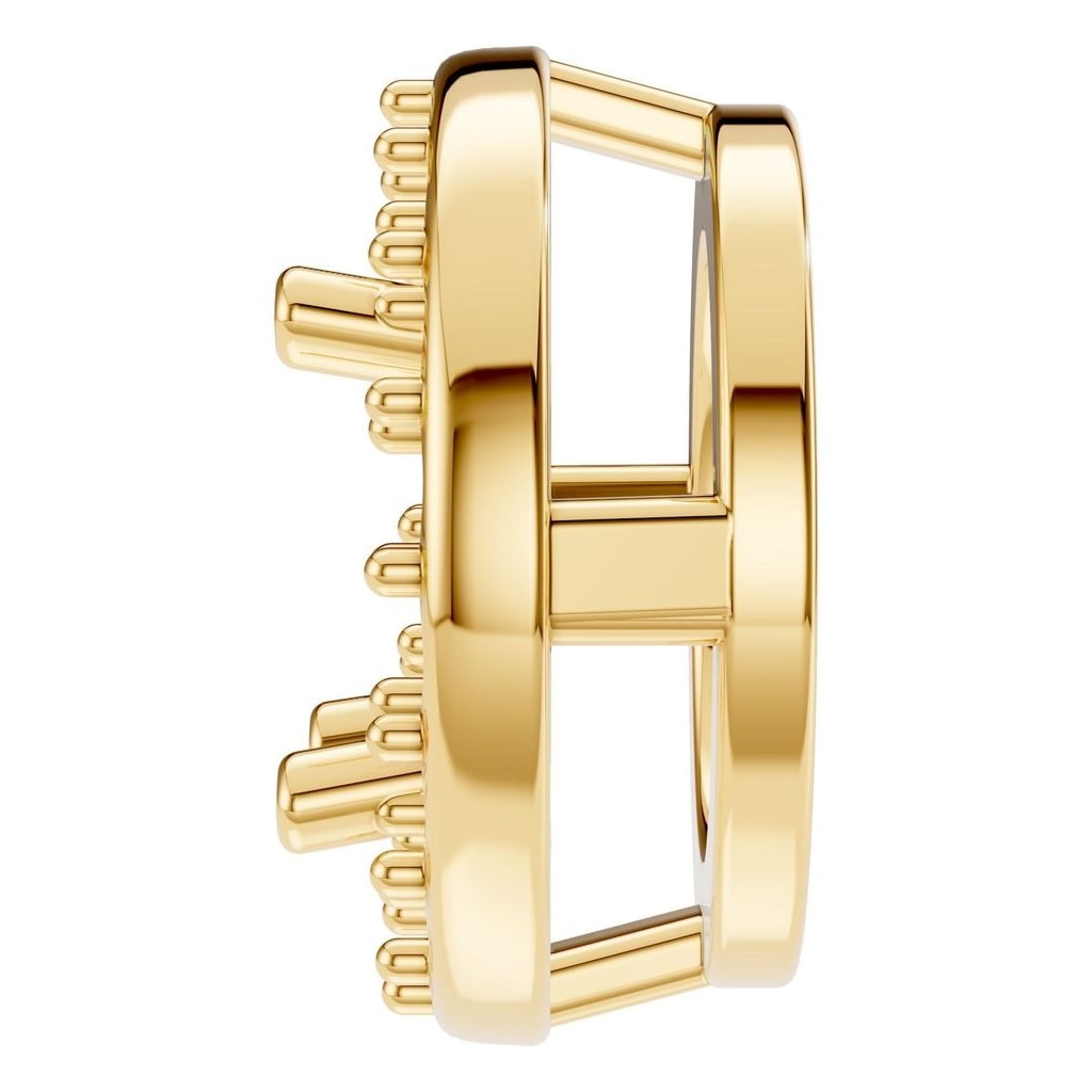 PE-8623 Yellow Gold Pendant UNSET - Side View