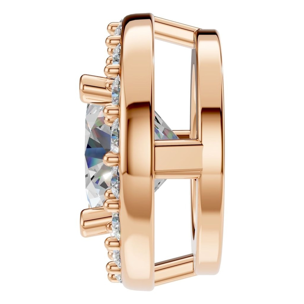 PE-8623 Rose Gold Pendant SET - Side View