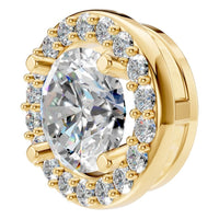 PE-8623 Yellow Gold Pendant SET - ANGLE