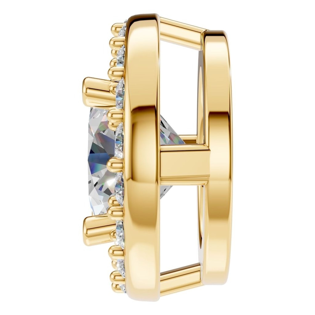 PE-8623 Yellow Gold Pendant SET - Side View