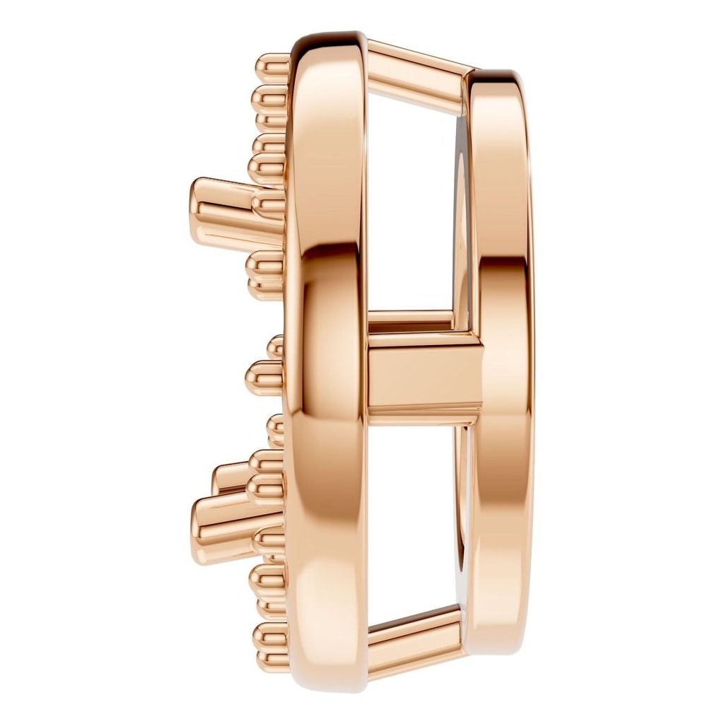 PE-8623 Rose Gold Pendant UNSET - Side View