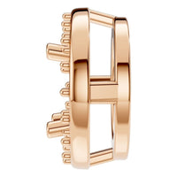 PE-8623 Rose Gold Pendant UNSET - Side View