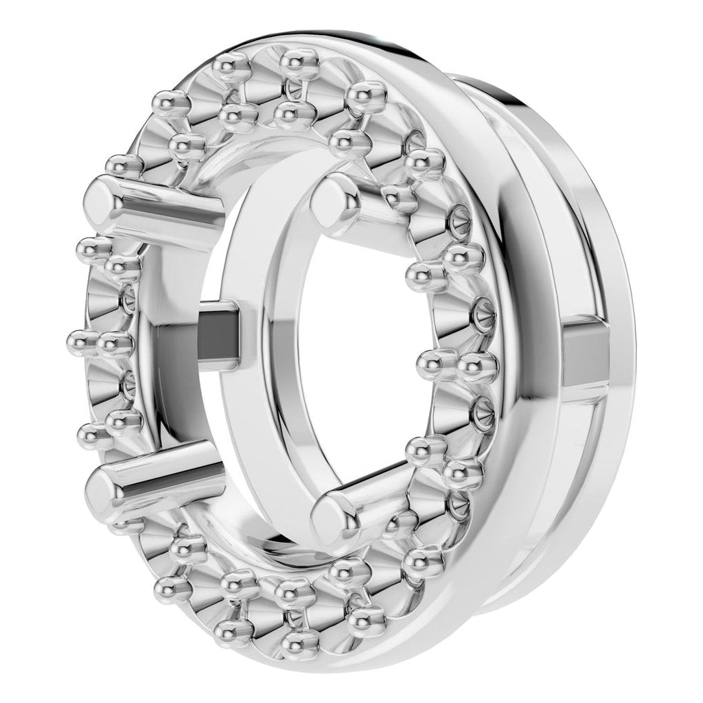 PE-8623 White Gold Pendant UNSET - ANGLE