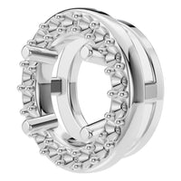 PE-8623 White Gold Pendant UNSET - ANGLE