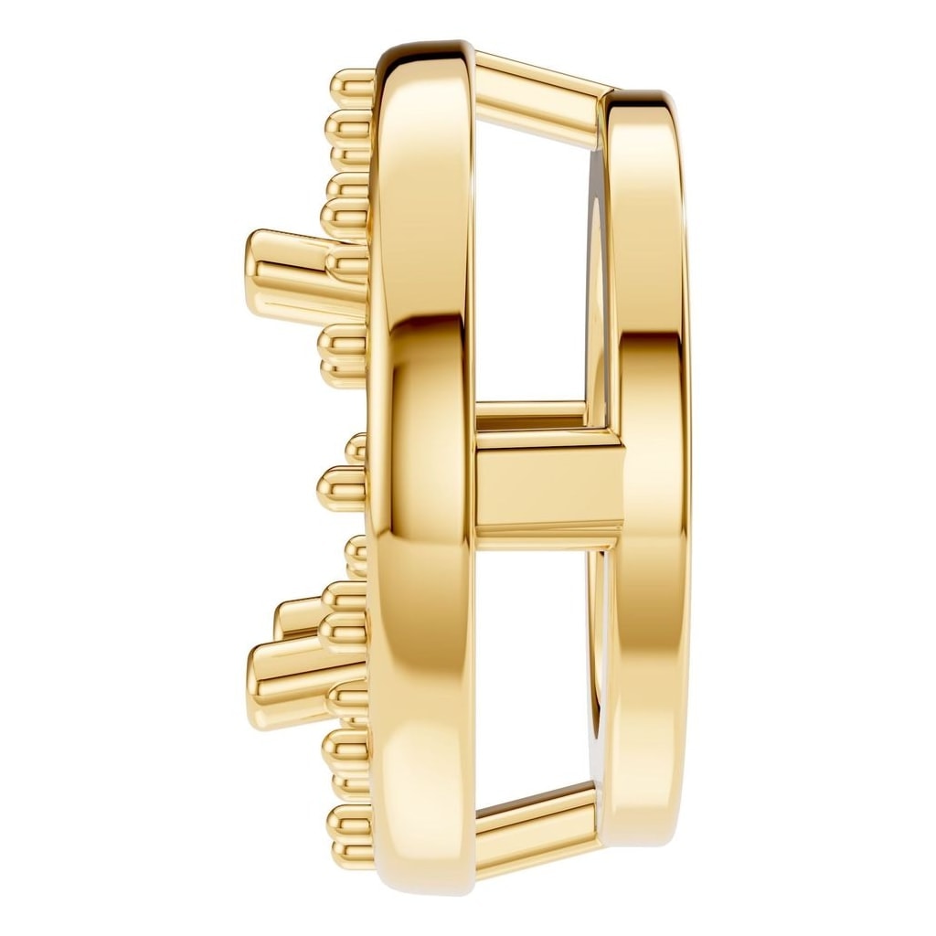 PE-8623 Yellow Gold Pendant UNSET - Side View