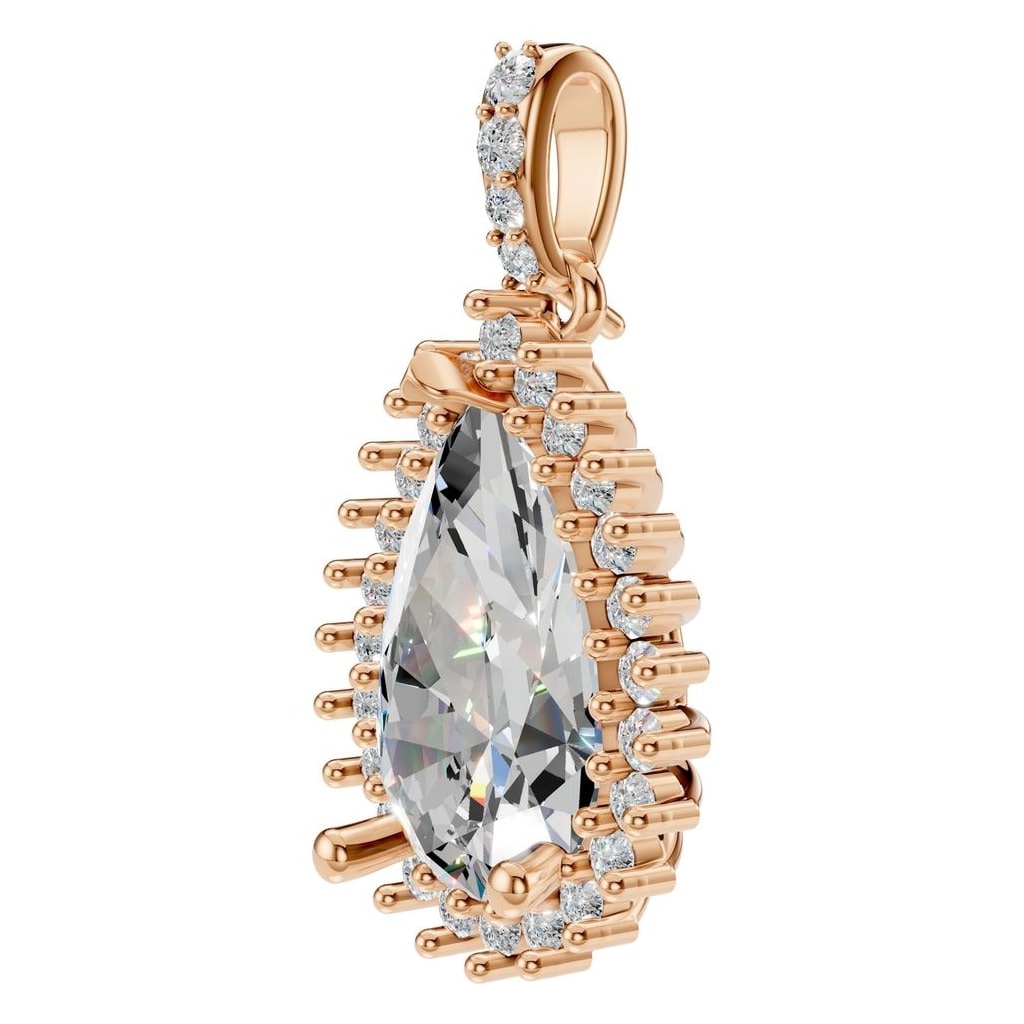 PE-8683 Rose Gold Pendant SET - ANGLE