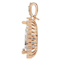 PE-8683 Rose Gold Pendant SET - Side View