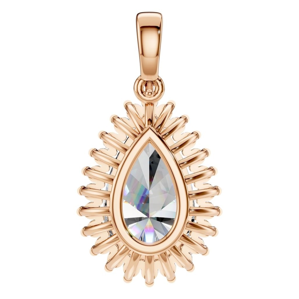 PE-8683 Rose Gold Pendant SET - BACK