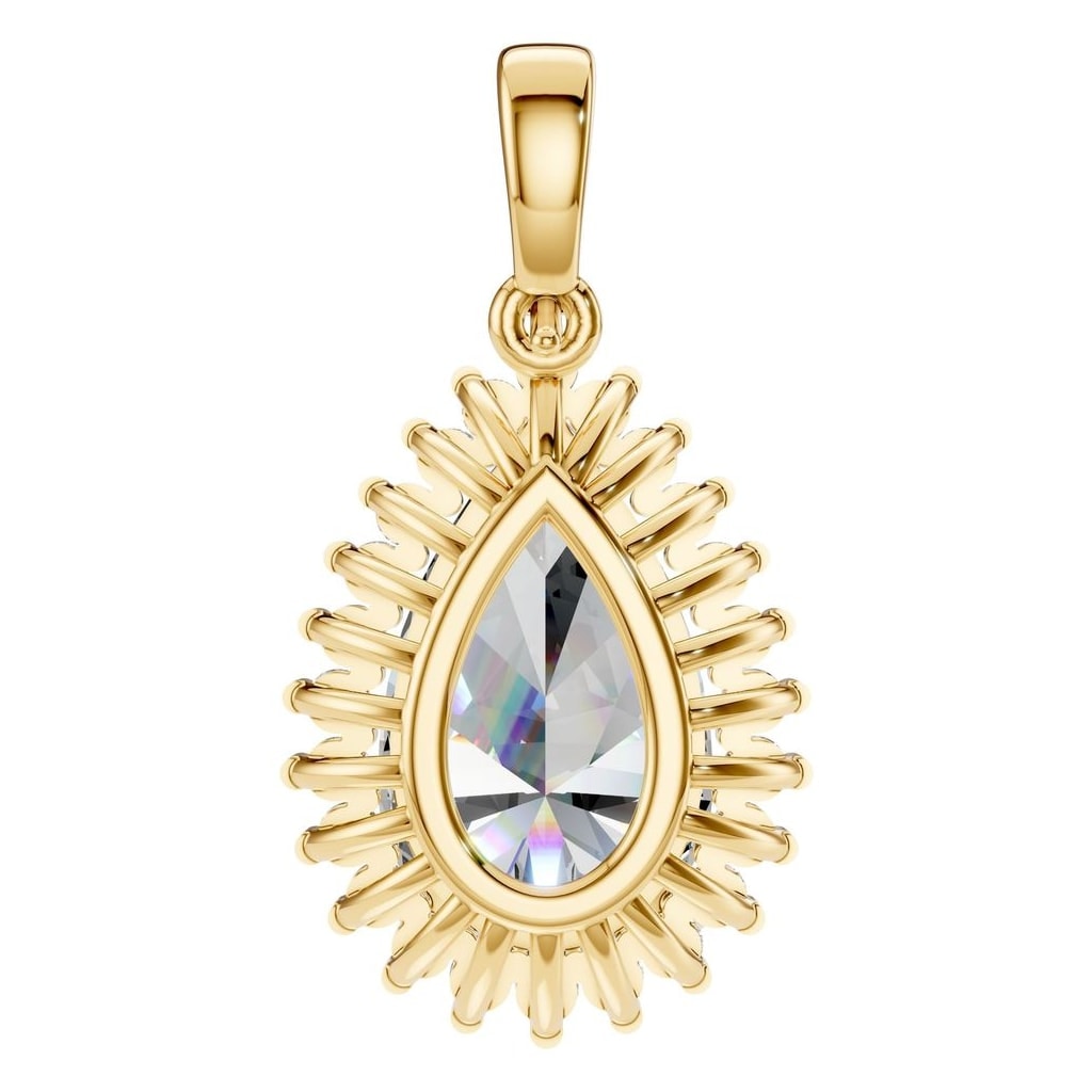 PE-8683 Yellow Gold Pendant SET - BACK