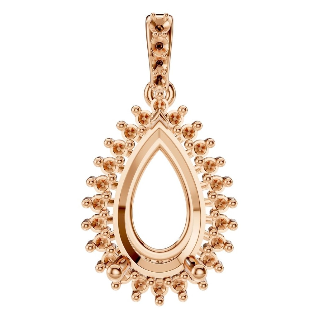 PE-8683 Rose Gold Pendant UNSET - Main View