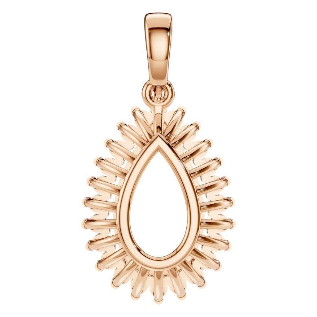 PE-8683 Rose Gold Pendant UNSET - BACK