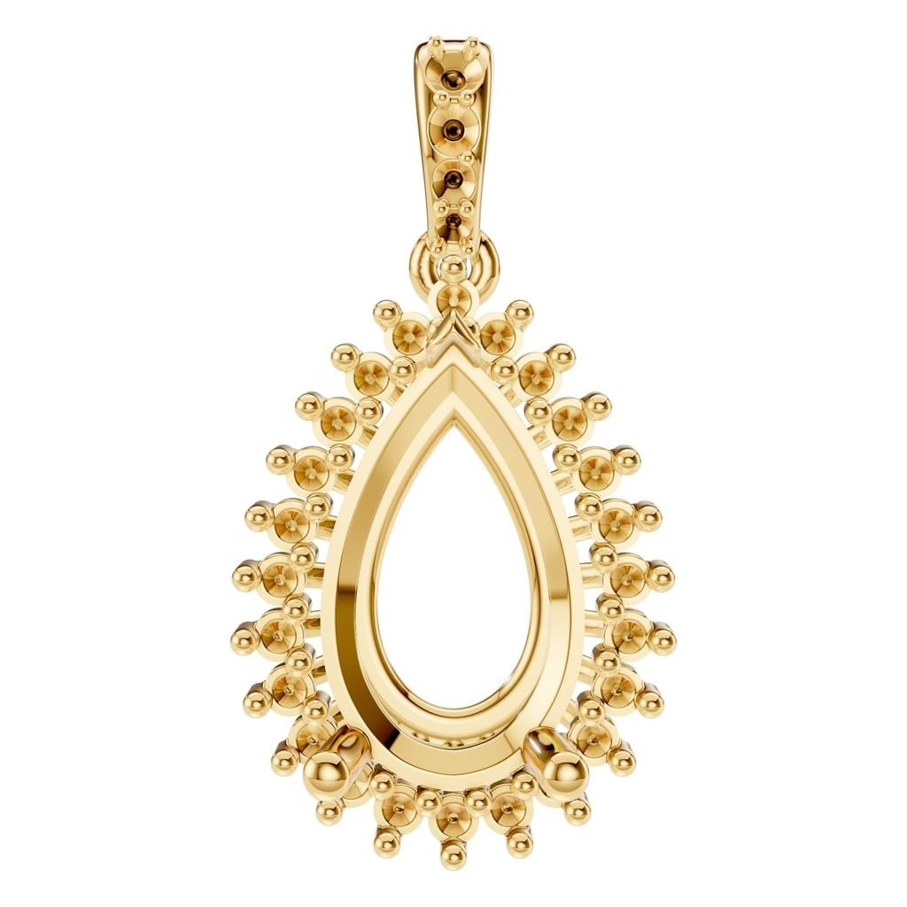 PE-8683 Yellow Gold Pendant UNSET - Main View