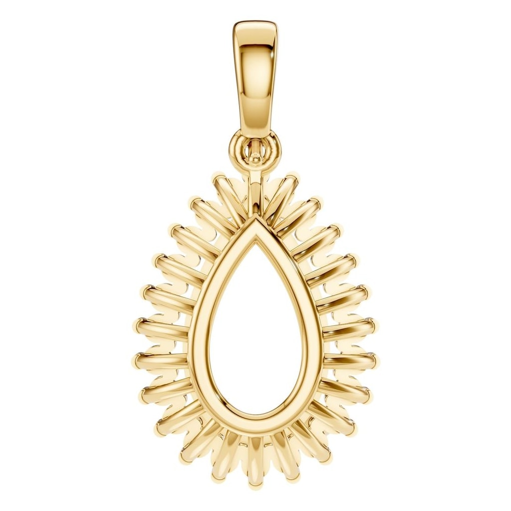 PE-8683 Yellow Gold Pendant UNSET - BACK