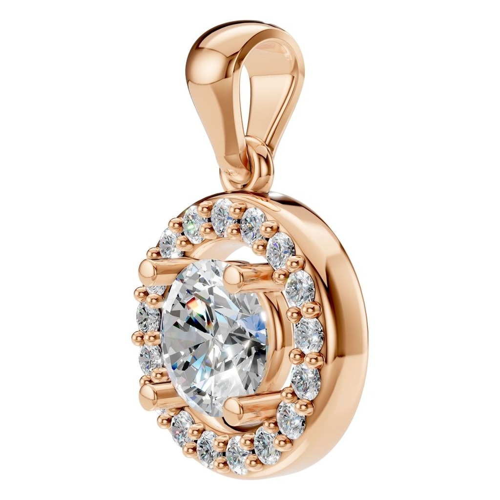 PE-8896 Rose Gold Pendant SET - ANGLE