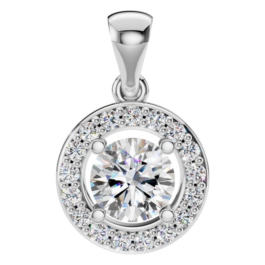 PE-8896 White Gold Pendant SET - Main View