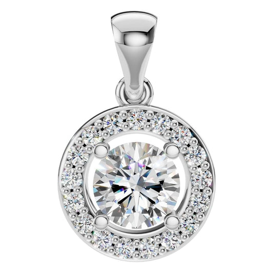 PE-8896 White Gold Pendant SET - Main View