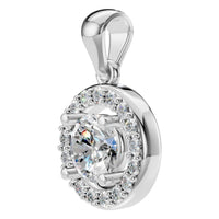 PE-8896 White Gold Pendant SET - ANGLE