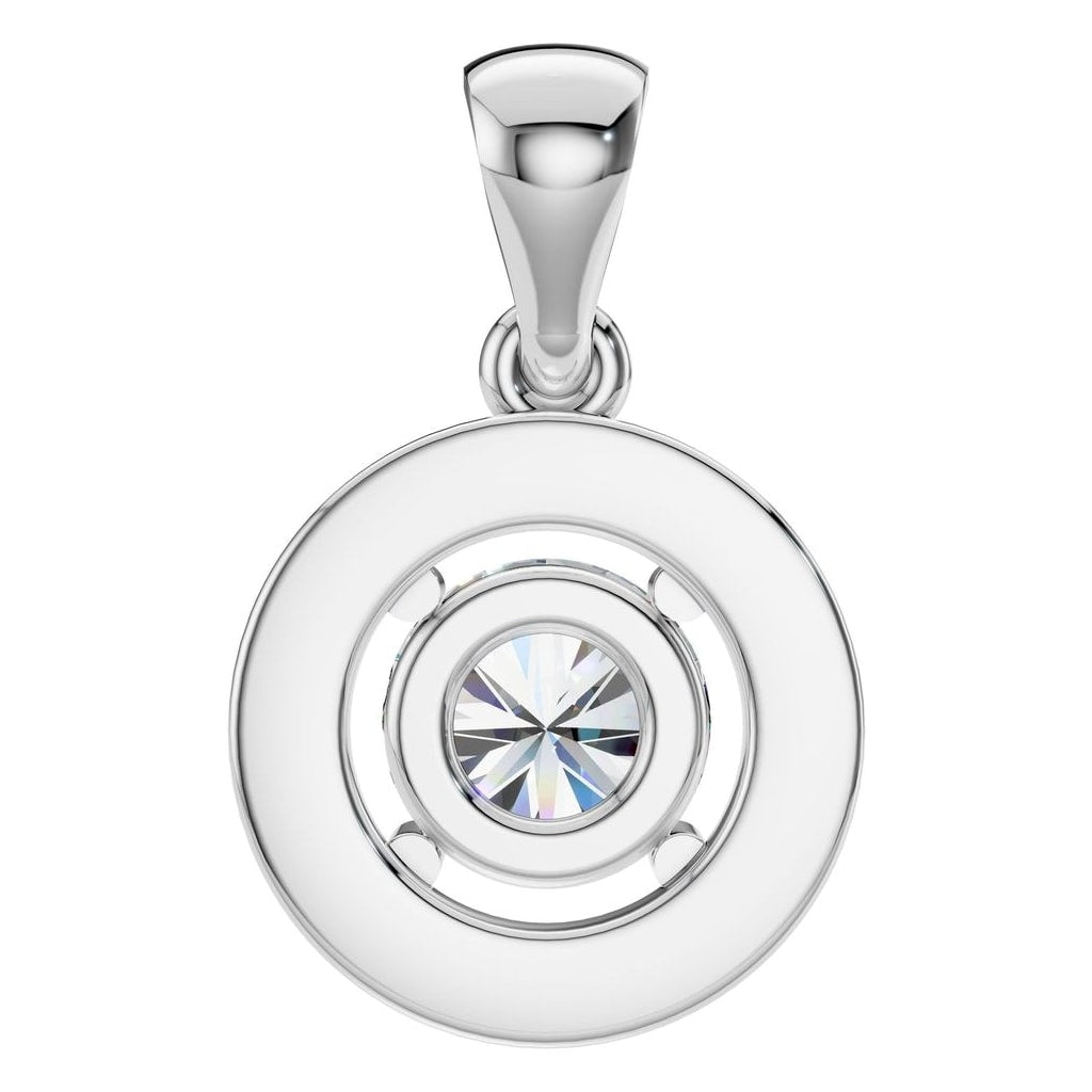 PE-8896 White Gold Pendant SET - BACK