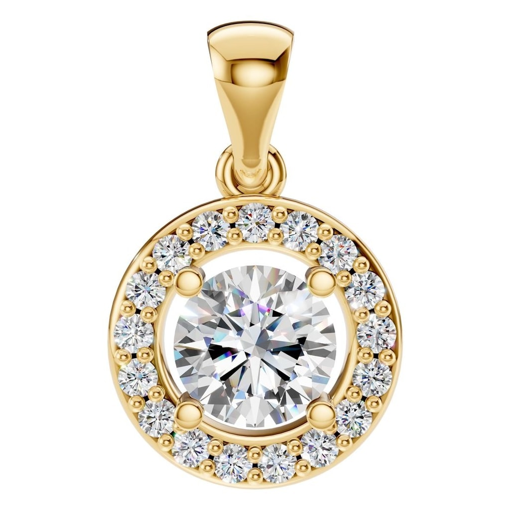PE-8896 Yellow Gold Pendant SET - Main View
