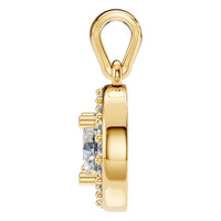 PE-8896 Yellow Gold Pendant SET - Side View