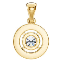 PE-8896 Yellow Gold Pendant SET - BACK