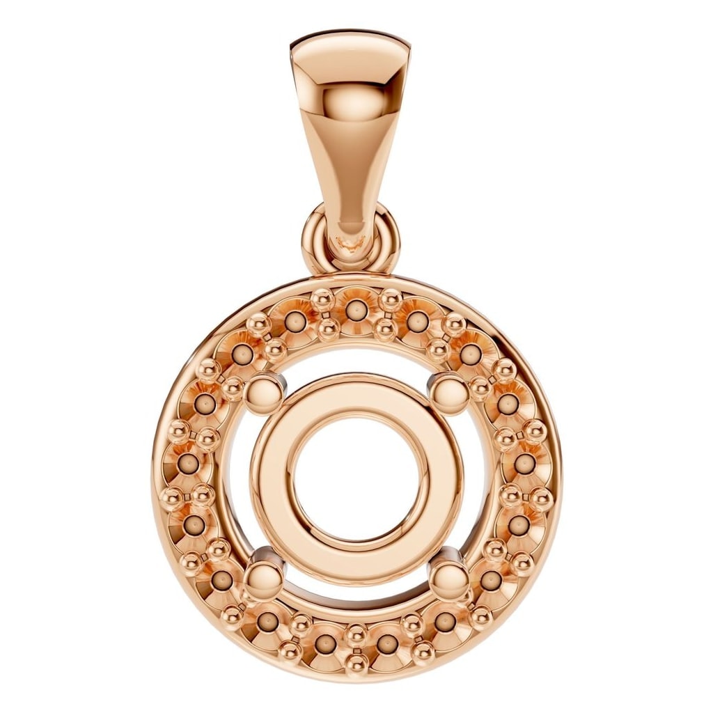PE-8896 Rose Gold Pendant UNSET - Main View