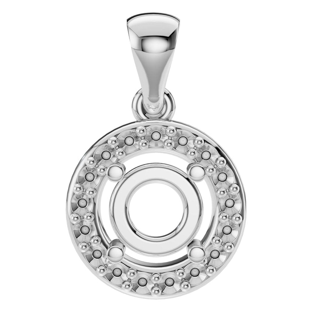 PE-8896 White Gold Pendant UNSET - Main View