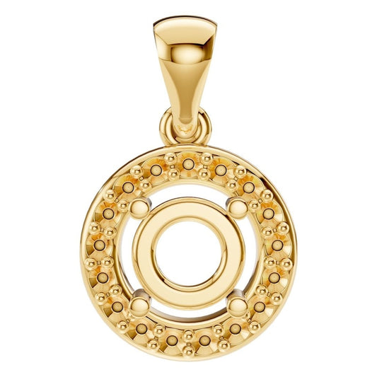 PE-8896 Yellow Gold Pendant UNSET - Main View
