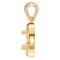 PE-8896 Yellow Gold Pendant UNSET - Side View