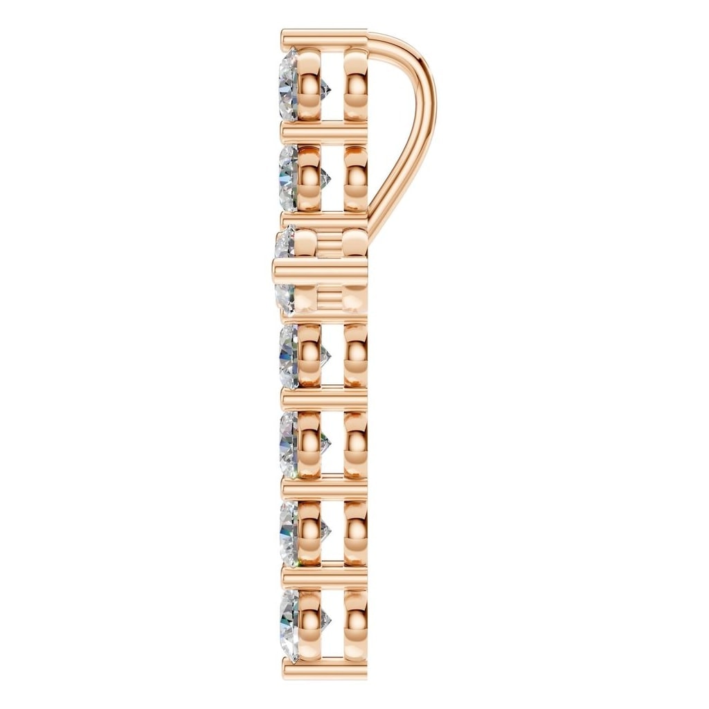 PE-9197 Rose Gold Pendant SET - Side View