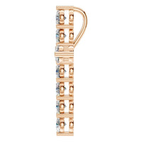 PE-9197 Rose Gold Pendant SET - Side View