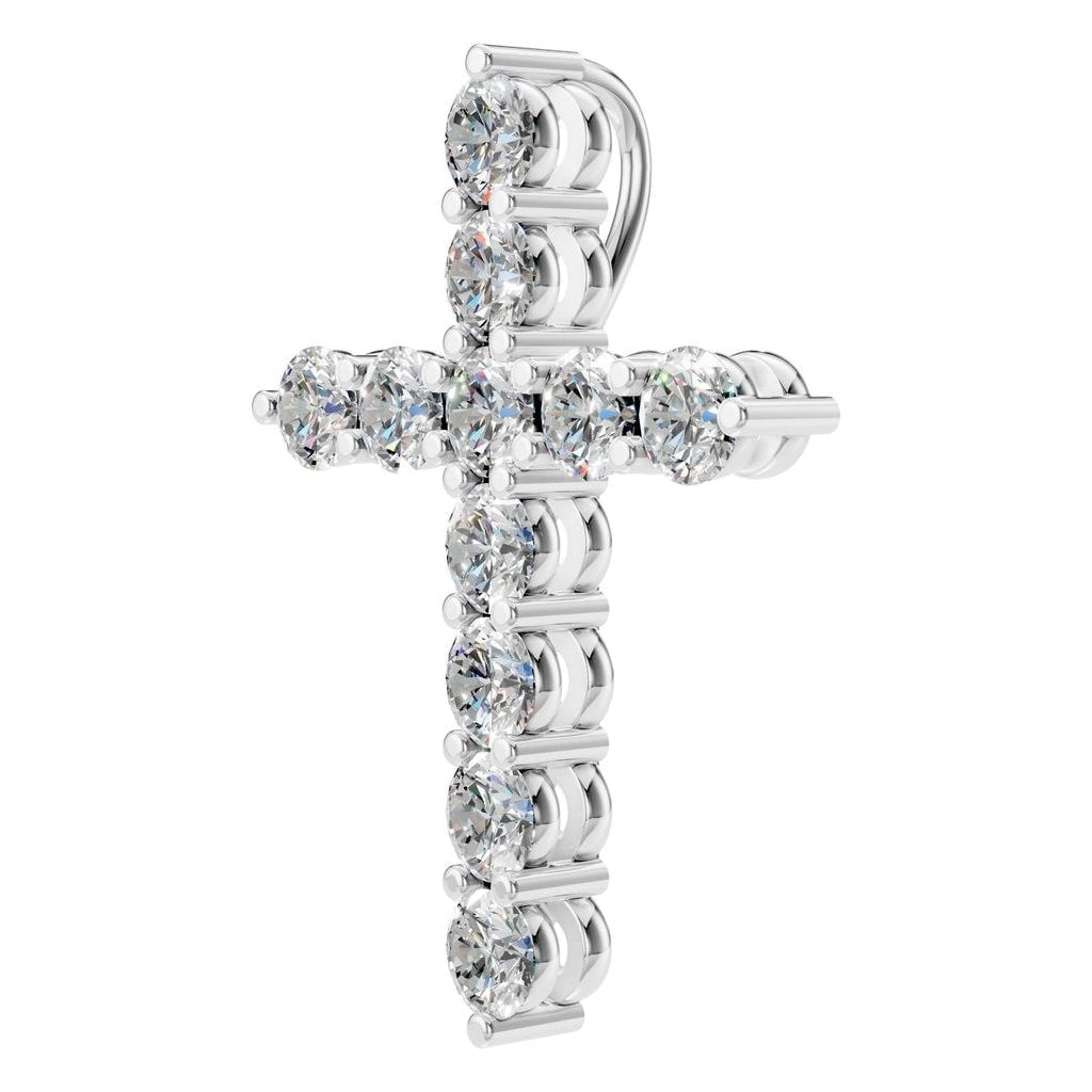 PE-9197 White Gold Pendant SET - ANGLE