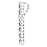 PE-9197 White Gold Pendant SET - Side View